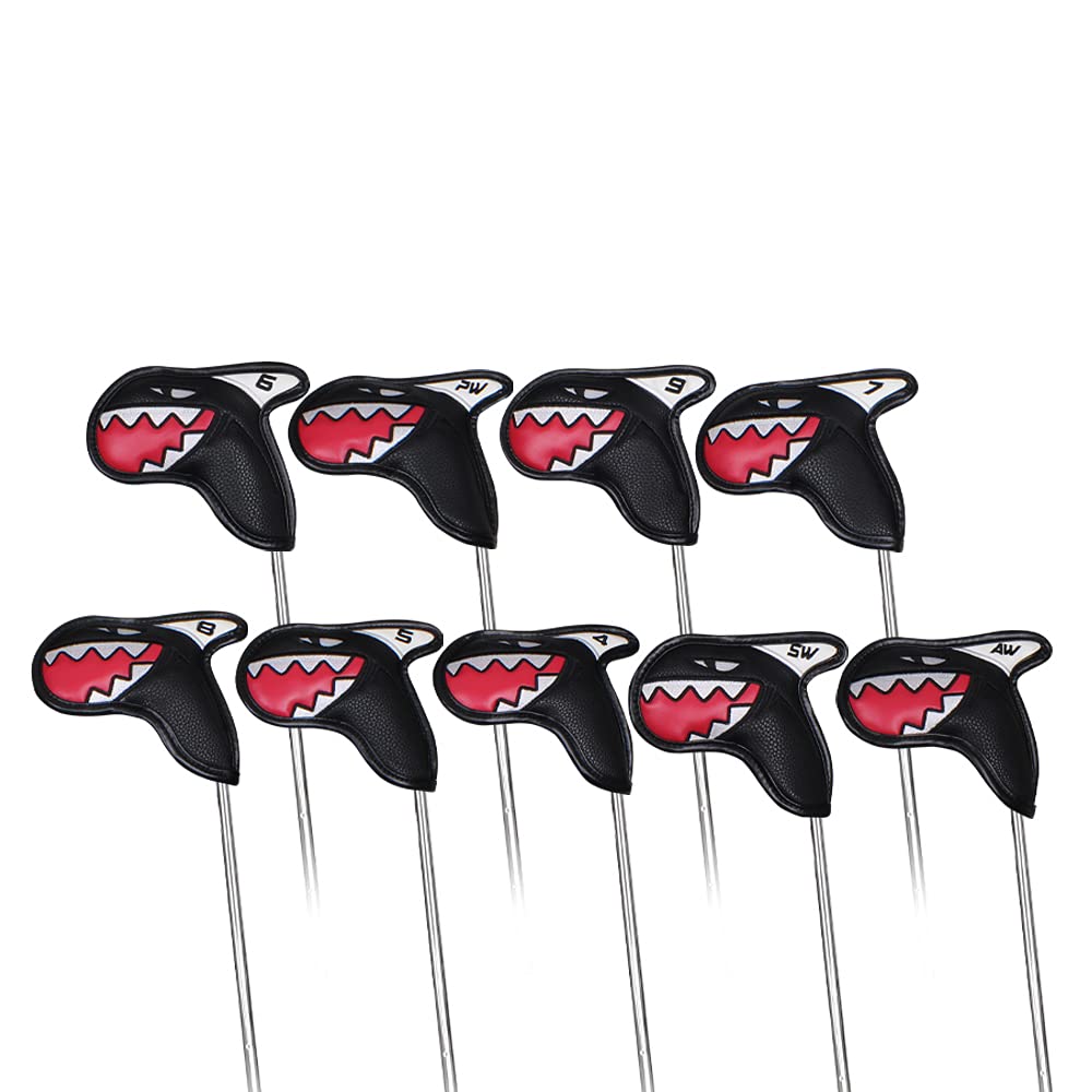 Scott Edawrd 10 pz Golf Iron Club Head Covers Set Tre strati Pelle Sintetica PU Copritesta Impermeabile con Numero Colorato 3/4-9 A, S, P, X per Tutti i Irons Club