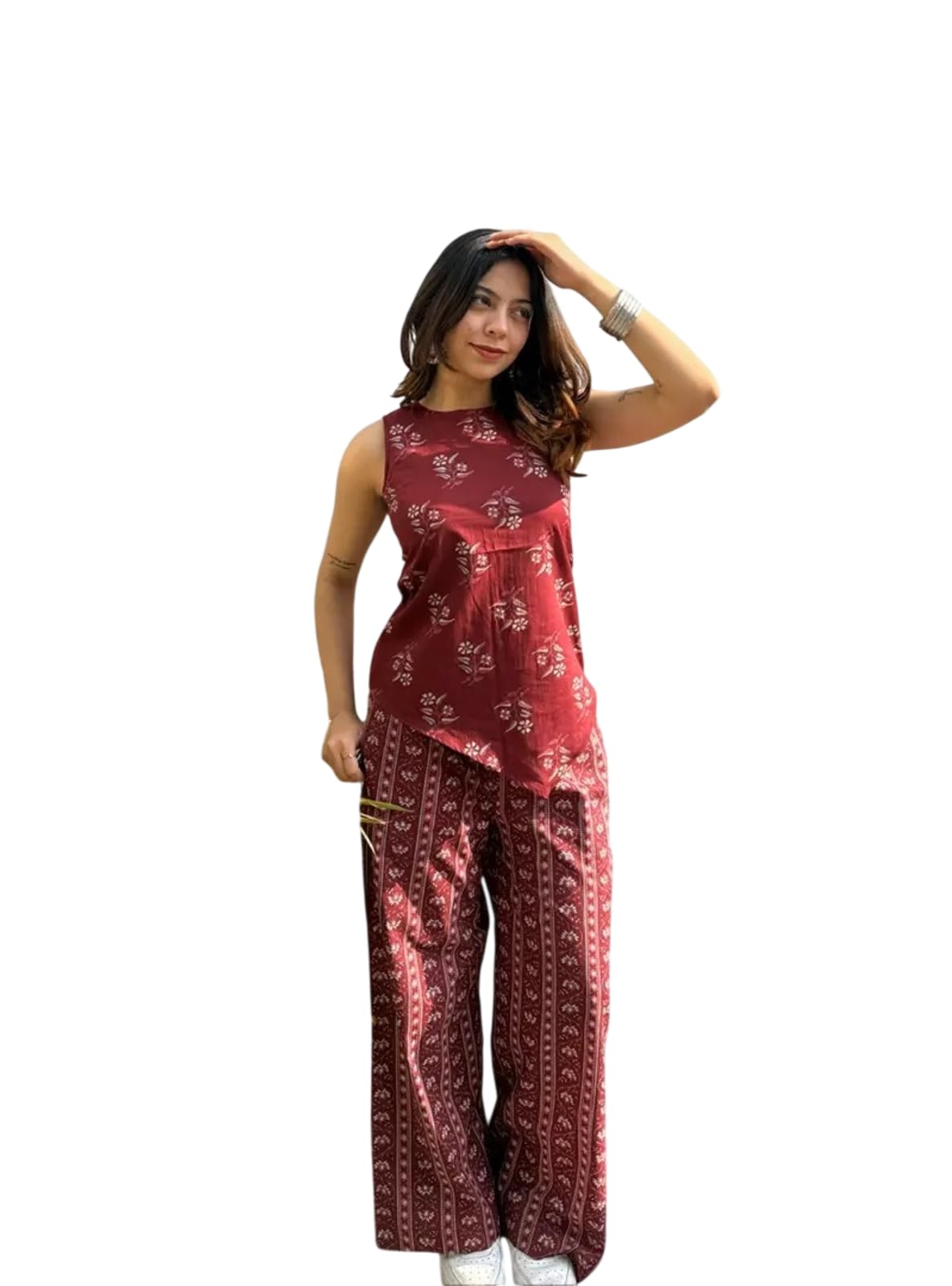Women's Ethnic Co-Ord Set | Kurta Pant Set | Kurta Palazzo Set | Stylish Rayon Suit Set for Women, Festival Co-ord Set-image-6