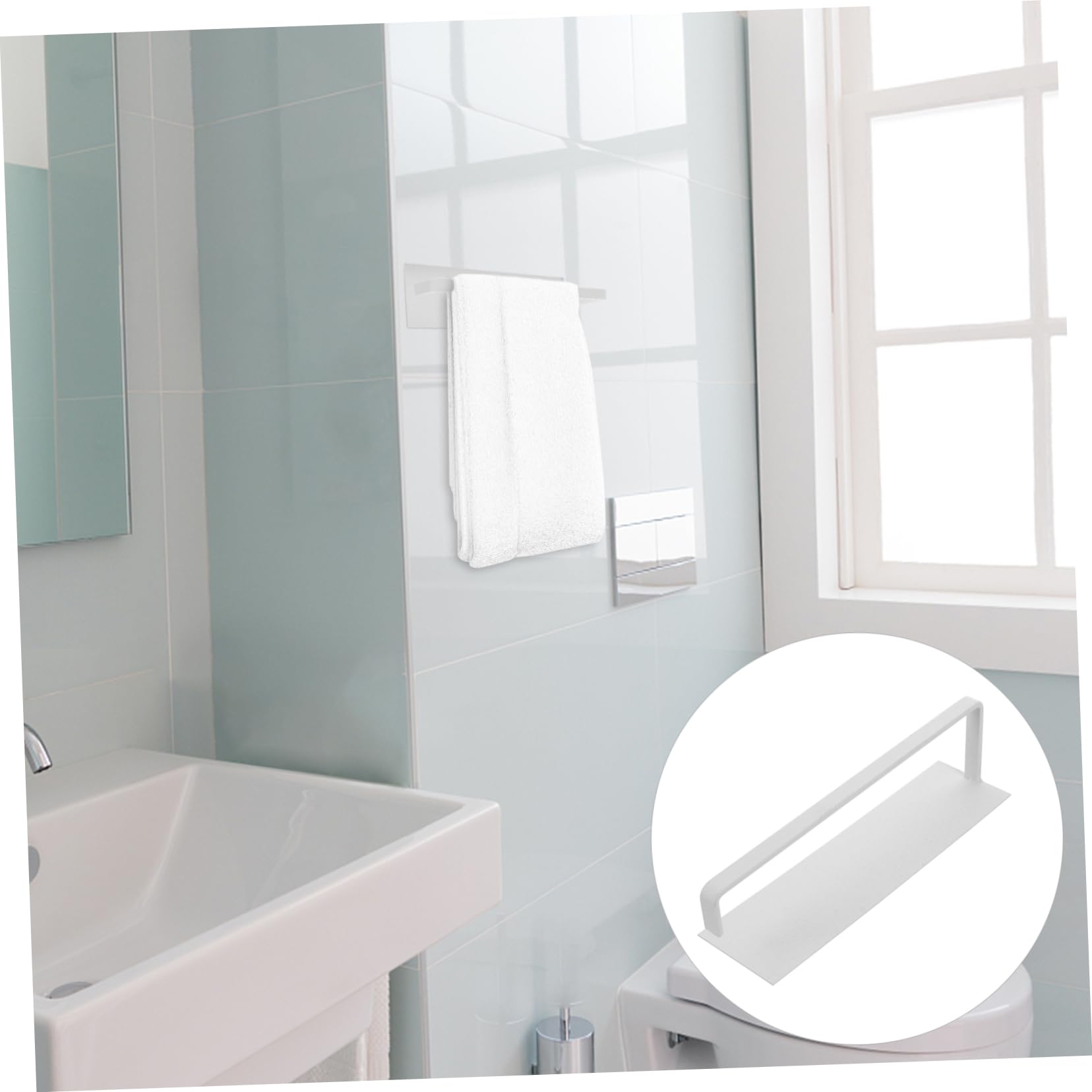 Portarotolo Magnetico in Ferro Bianco, Rack da Cucina | Supporto Adesivo senza Foratura, Organizzatore Parete per Asciugamani e Carta, Design Semplice