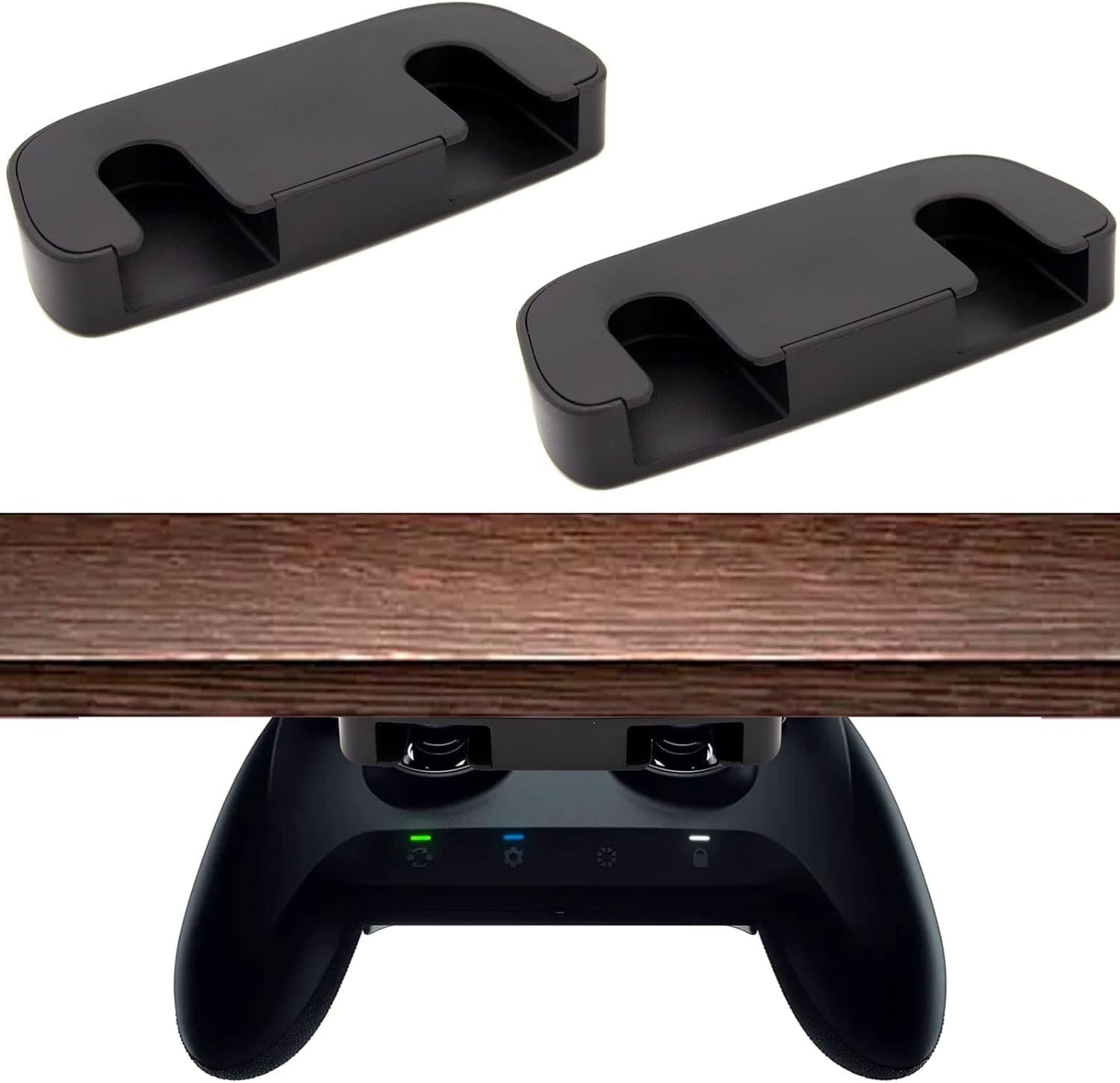 2 PCS Under Desk Controller Stand for PS5, Table Stand Holder Compatible with Xbox and Switch Pro Controller, Controller Desk Holder Controller Organizer Display Stand Gaming Accessories for PS5/4
