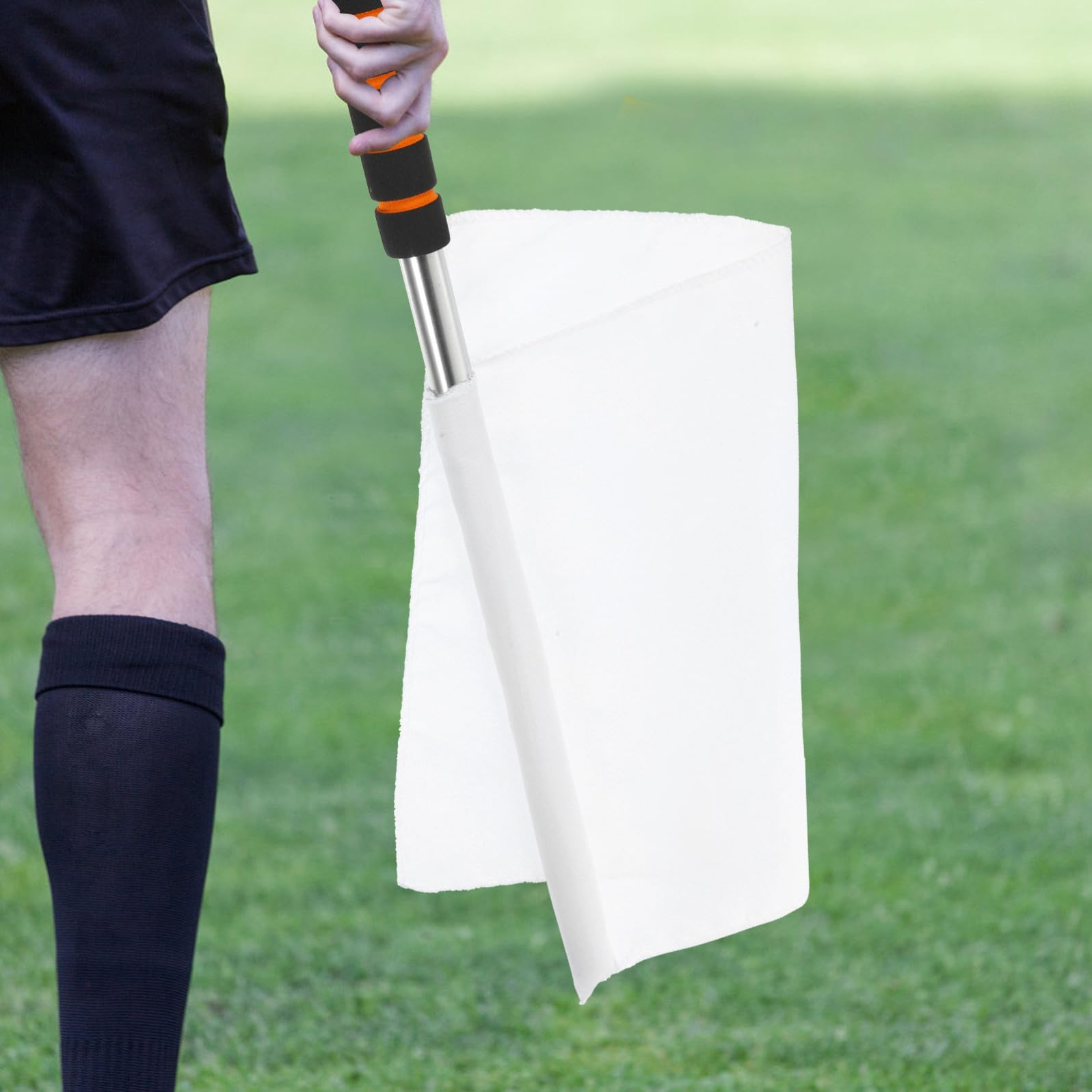 Bandiere Alta Visibilità e Leggere 10 Pezzi in Poliestere e Acciaio Inossidabile per Arbitro da Calcio per Partite di Calcio e Gare Sportive