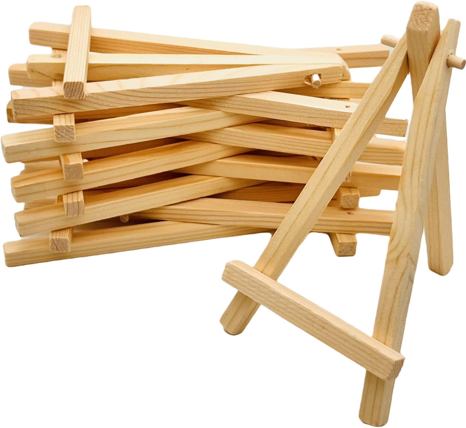 MYYZMY 5.9 Inch Mini Wood Display Easel, 10 Pcs Tabletop