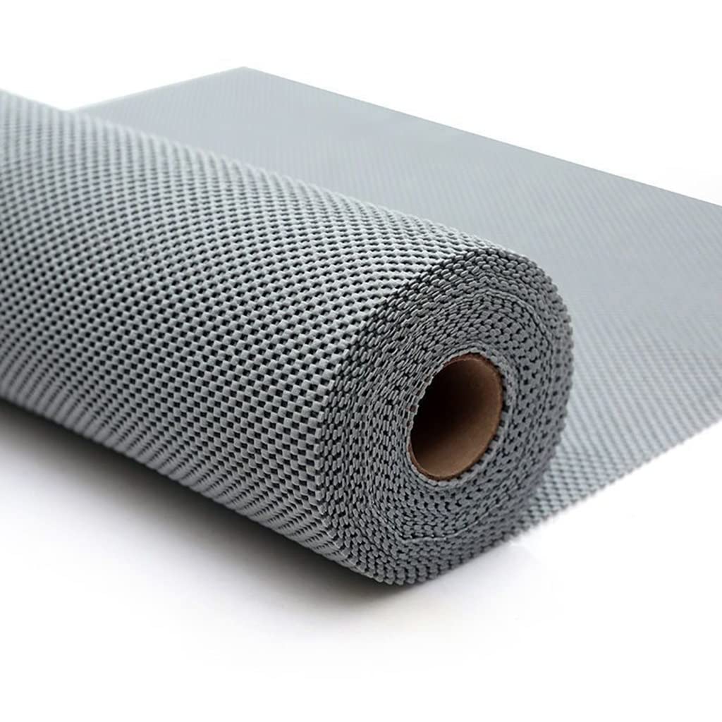 Tappetini Ultra-Grip Rotolo Non Adesivo Fodera per Scaffale Antiscivolo Durevole Lavabile Fodere per L'organizzazione Carta a Contatto per Cassetti per Scaffali, Frigorifero ( Color : Gris , Size : 1.