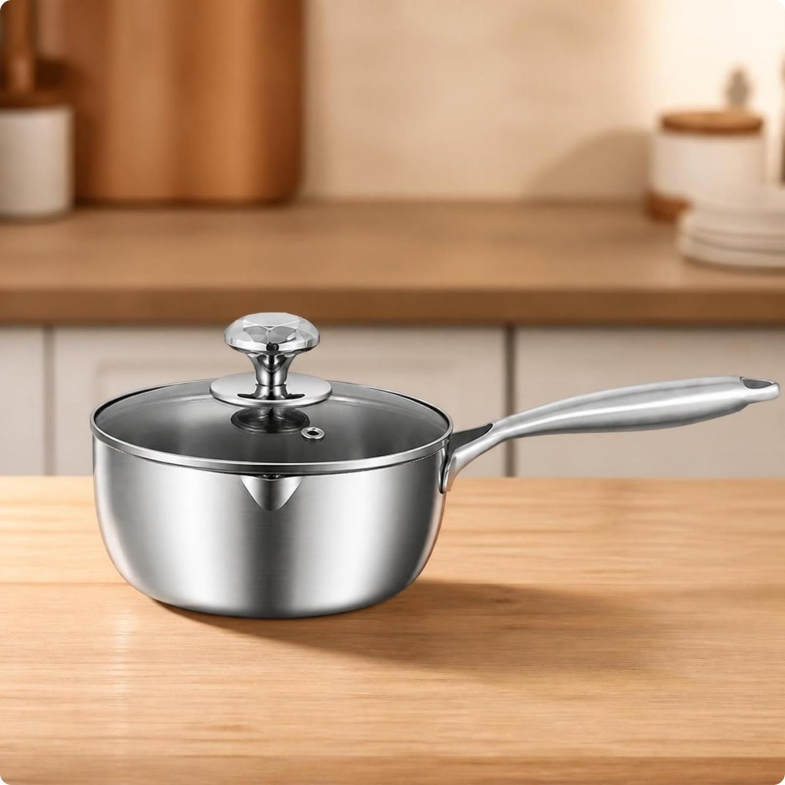 Pentola per Latte in Acciaio Inox, 16CM