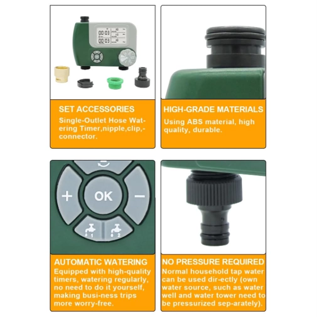 Temporizador De Água Programável para Mangueira De Jardim, Sistema De Irrigação Por Gotejamento E Rega Do Relvado, Rega Diária Específica Da Semana, Temporizador De Mangueira De Água