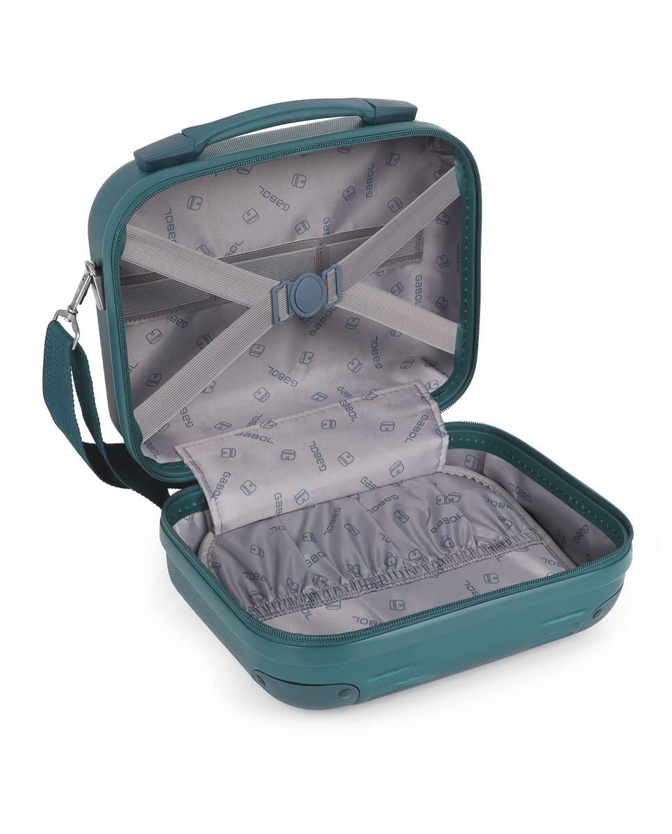 Gabol - Neceser de Viaje Rígido Balance XP 28x30x18cm - Peso 1kg con Capacidad de hasta 12L - con Acople a Maleta y Correa Ajustable - Diseño Español en ABS - Turquesa