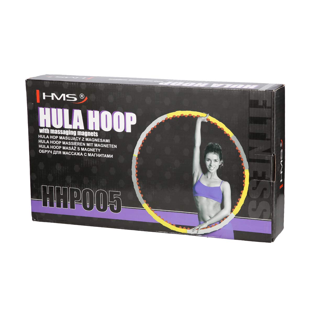 HMS Hula Hoop Reifen Fitness für Erwachsene Bauchtrainer | Trainingsgerät mit Magneten | Durchmesser 85cm