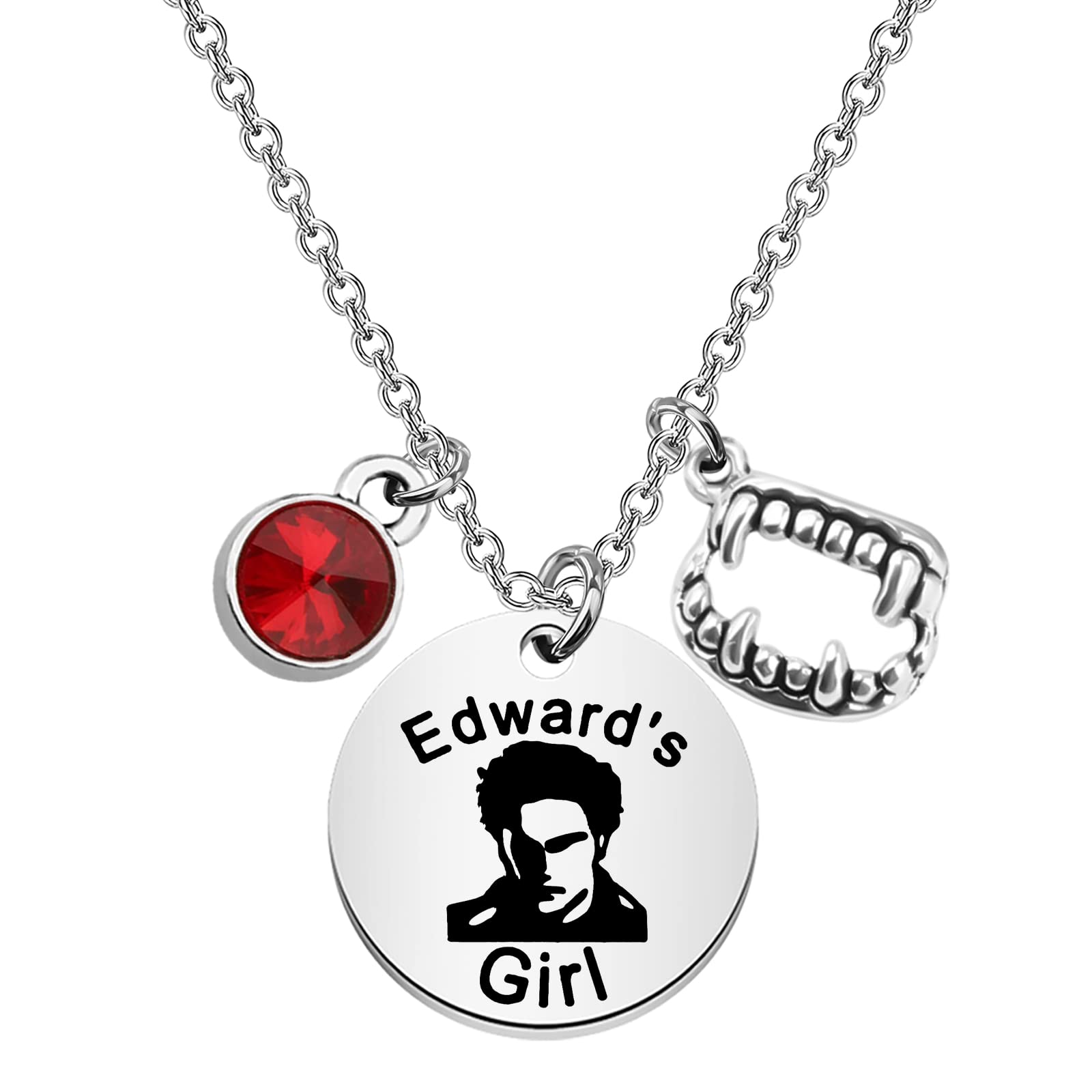 TIIMG Twilight Team Edward Inspirational Gift Vampire TV series Gift Edward's Girl Necklace