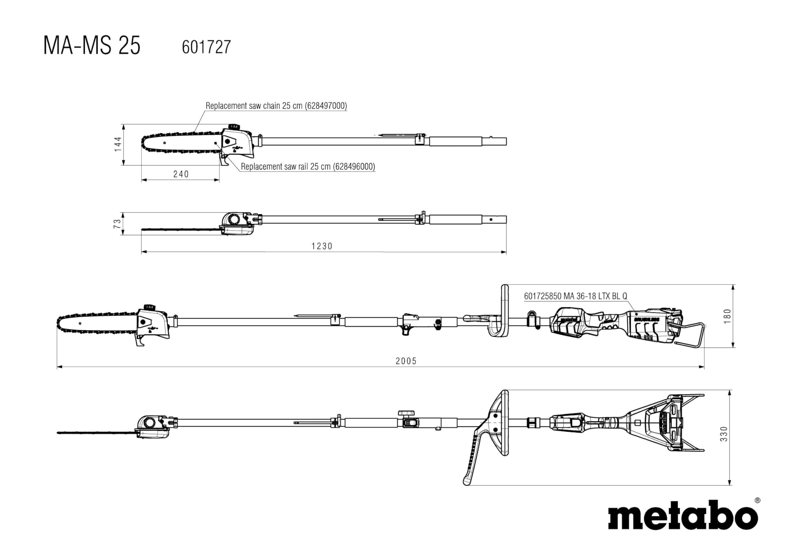 MA-MS 25 (601727850) Accesorio para podadora de pértiga