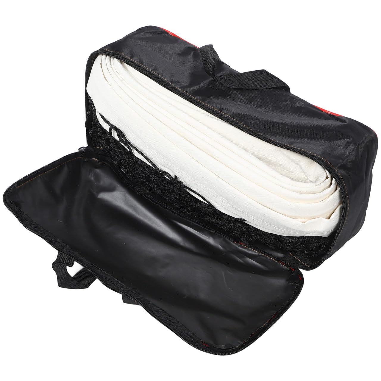 Ciieeo Filet de Volley-Ball Plage, Filet de Volleyball Portable, Polyester Noir, Pliable, Facile à Installer, pour Tennis et Volleyball, Plage et Extérieur