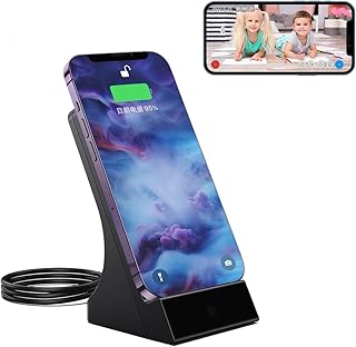 LIZVIE Wireless Charger for iPhone - 1080P HD Mini Smart Camera, WiFi Remote Viewing, Night Vision, Motion Detection