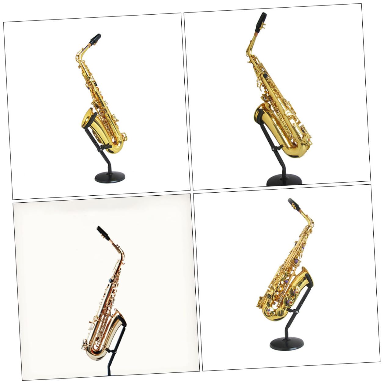 Abaodam Supporto per Sassofono Pratico, Pieghevole e Antiscivolo in Ferro e Spugna, per Sax, Portatile per Prove e Concerti