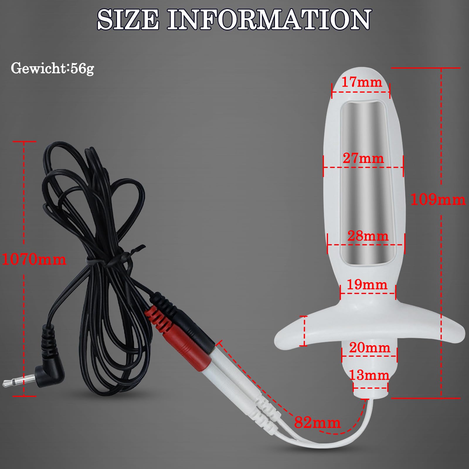 BDSMYEE Plug Anale con Stimolazione Elettrica, Dilatatore Anale Plug SM Giocattolo Sessuale per Donne Uomini, Butt Plug Stimolazione del punto G Anali SexToy