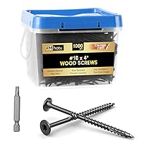 Vista 41 de #10 x 2-1/2" Tornillos para Terraza, 108 Piezas Tornillos para Madera con Cabeza Estrella, Tornillos para Madera Resistentes al Óxido para Negro