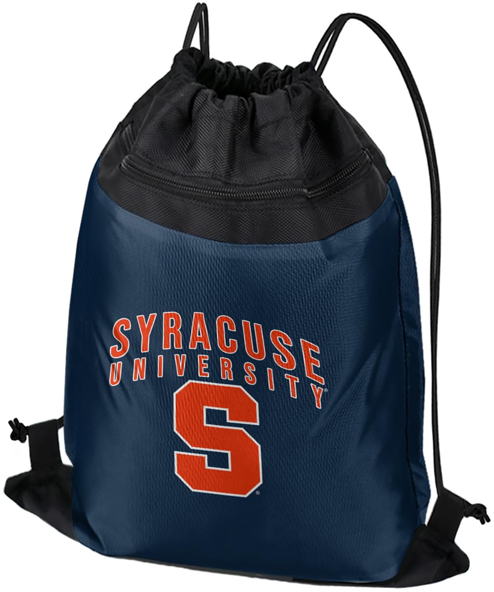 Campus Lab Syracuse University Primary Logo Drawstring Backpack Sports Bag Sackpack, Perfect for Gym, Yoga, Practice or Travel