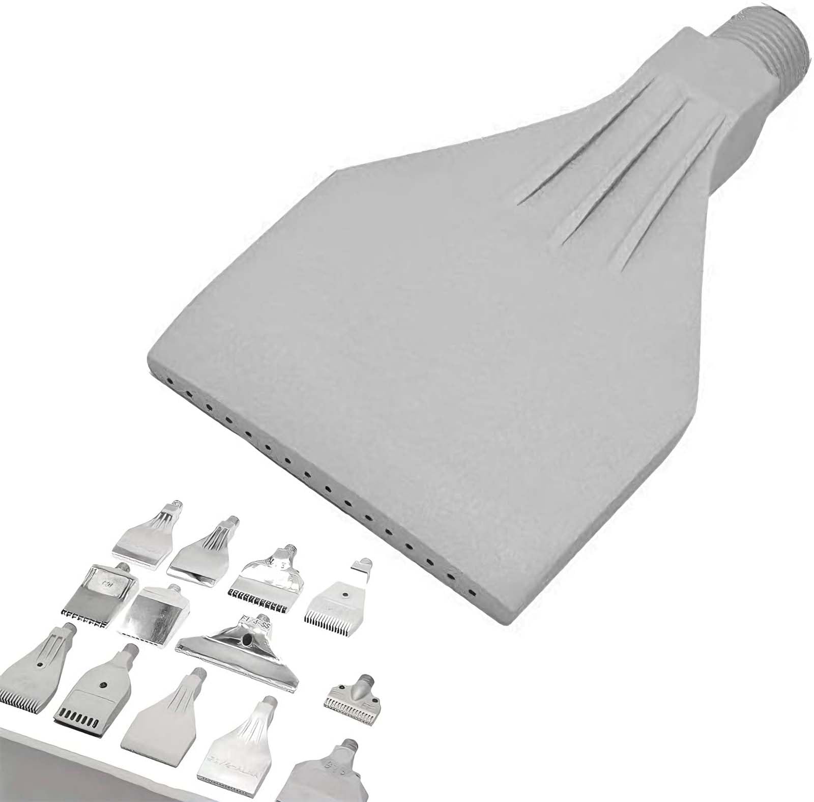 Boquilla plana de acero inoxidable macho 1/4" BSPT, boquilla de soplado de polvo de 8 orificios, cuchillo de aire para soplador de aire comprimido, acabado pl 2 piezas 16-hole Stainless Steel (Matte)