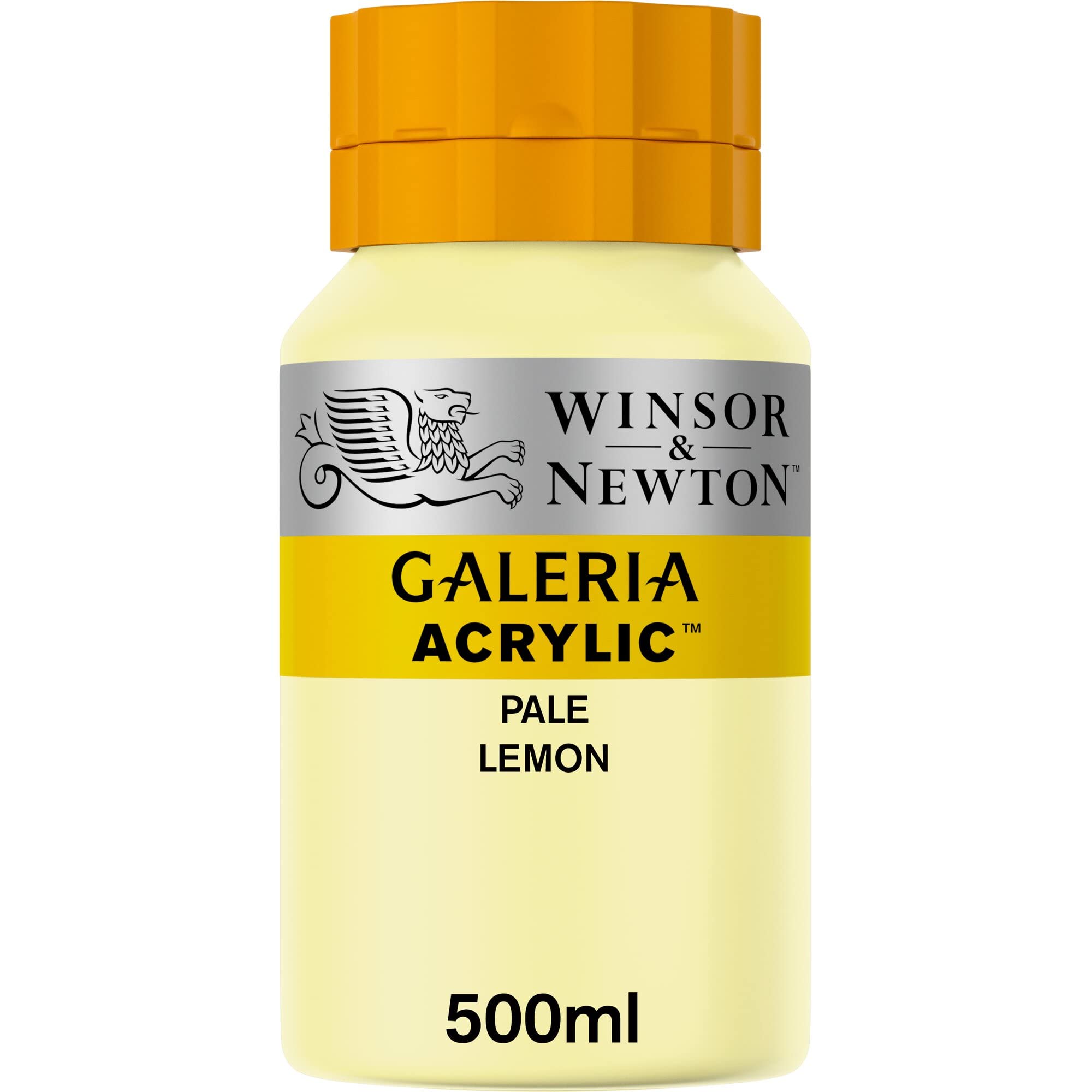 Winsor & Newton Galeria Acrylic Paint Titanium Dioxide 500ml Pale Lemon Art P...