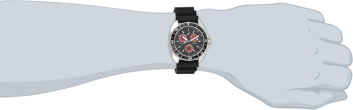 Nautica Mens Quartz Resin Silicone Watch