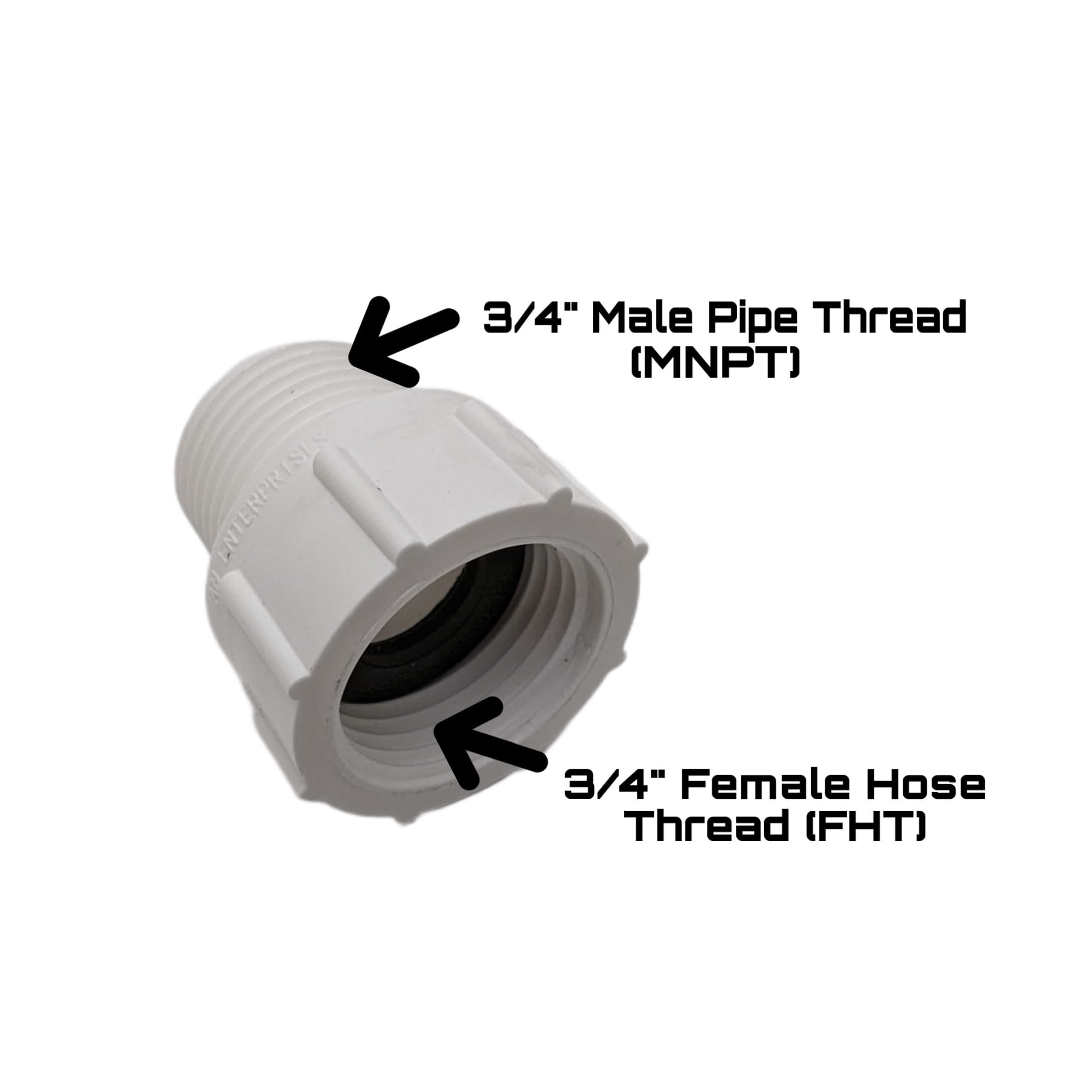 Jobe Valves Garden Hose Adapter Union, 3/4 in. GHT/NPT
