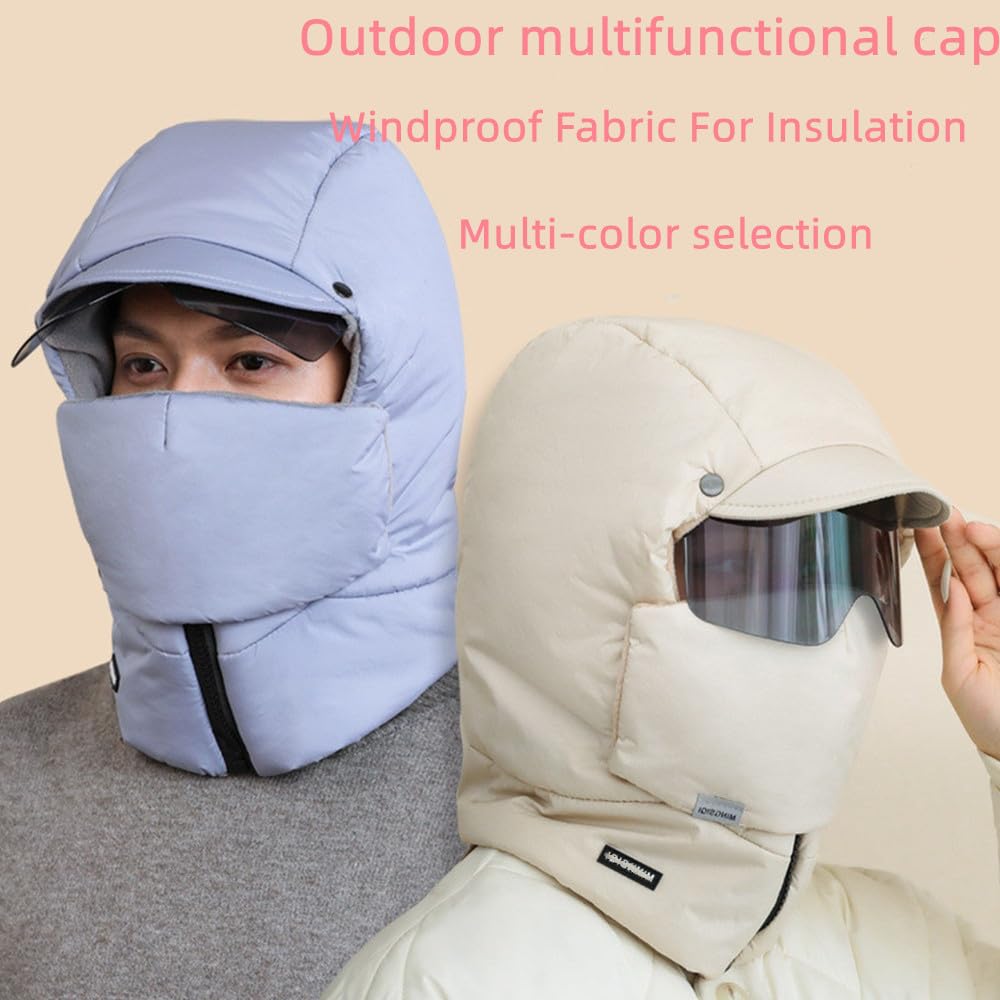 Passamontagna invernale unisex antivento integrale grigio