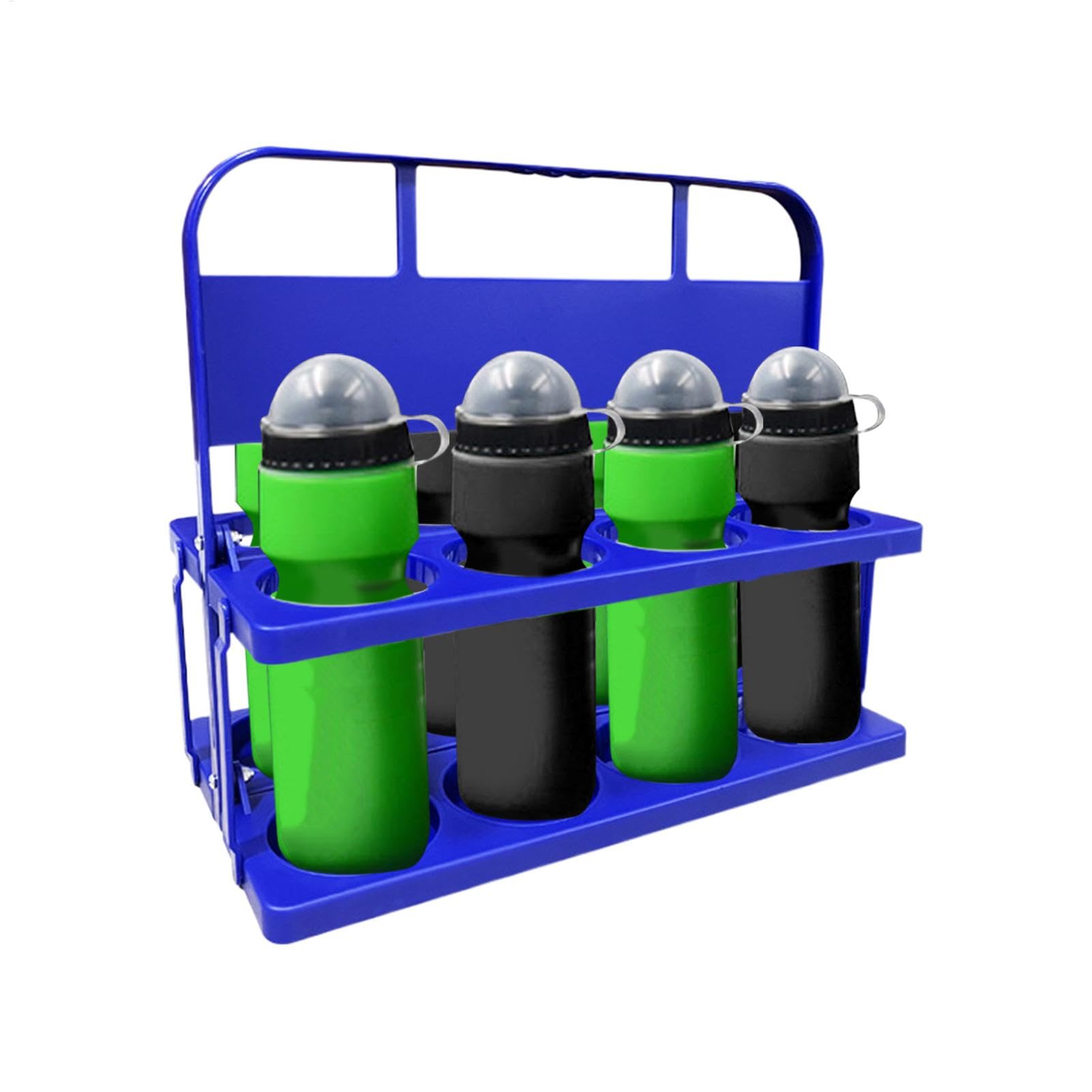 Porte-bouteilles de bière pliable, caisse rangement boissons réutilisable x8