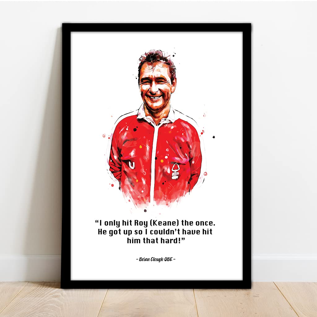 Nottingham Forest - Brian Clough Quote Framed Illustration Print Poster