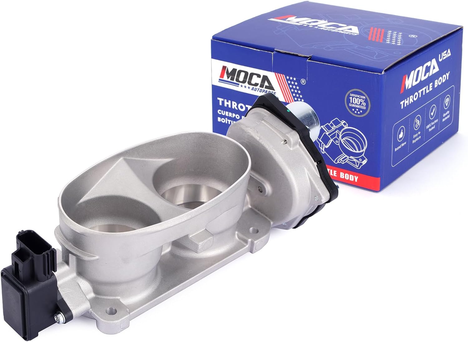 MOCA S20021 Throttle Body w/Position Sensor Fits 05-19 for Ford E-350 Super Duty V10 6.8L & 06-09 for Ford F53 V10 6.8L & 11-19 for F53 V10 6.8L & 07-12 for Mustang V8 5.4L