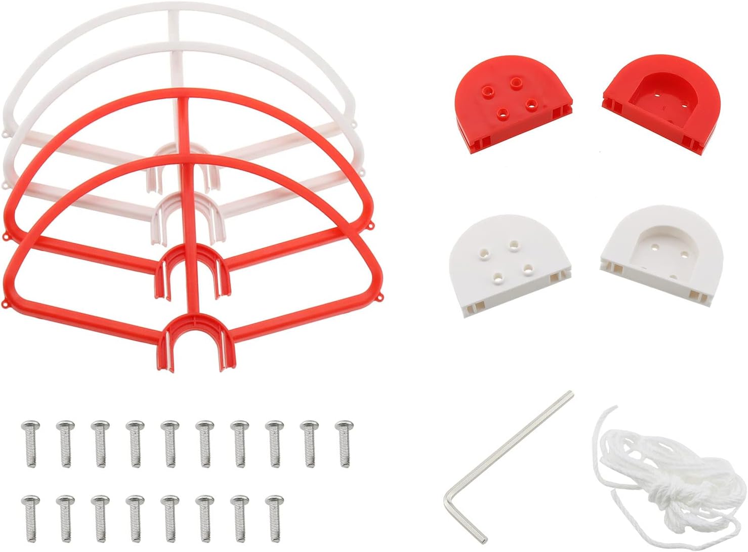 Propeller Protector ZZHXSM 1Set Red and White Propeller