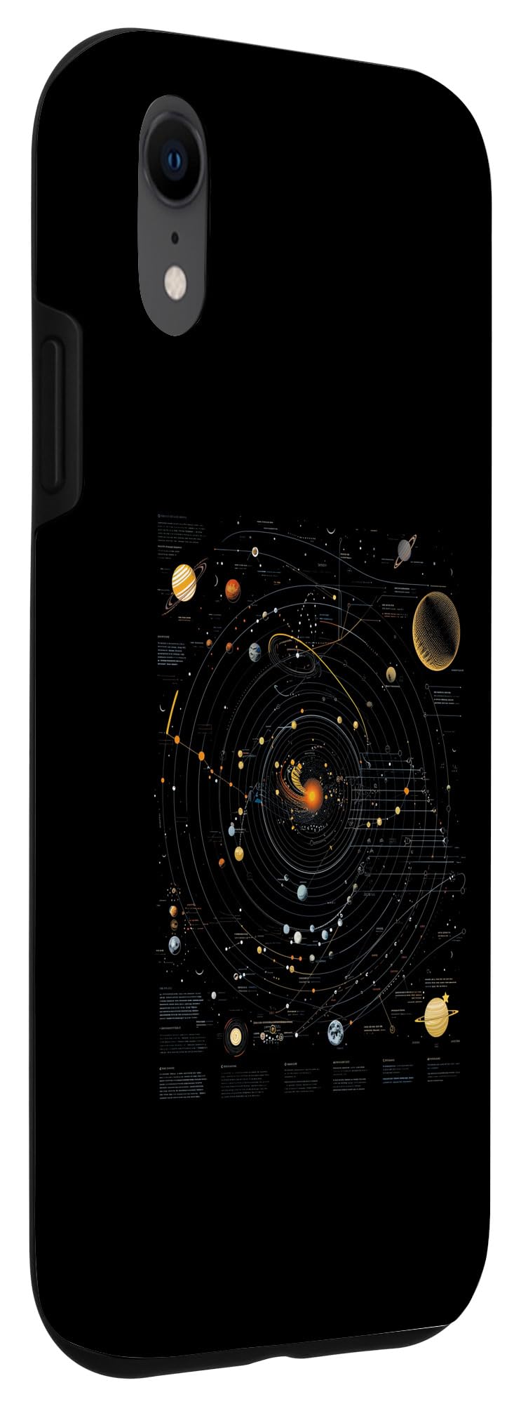 iPhone XR Solar System Infographic Poster Case - Image 3