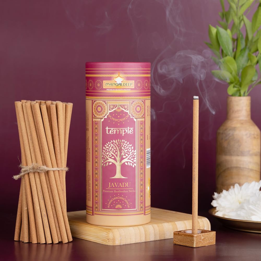 Mangaldeep Temple Premium Bambooless Dhoop Sticks - Javadu - Ceramic Stand Inside - with Essential Oils (30 Sticks) - Review, Price and Buying Guide