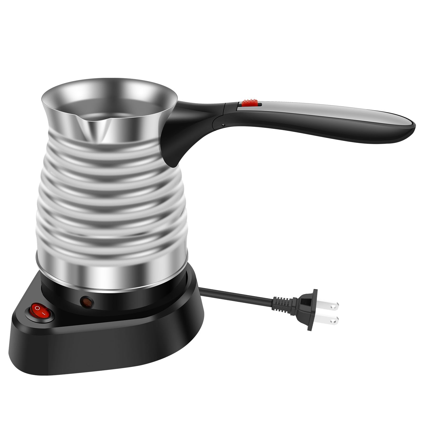 Turkish Coffee Pot Stainless Steel Turkish Coffee Maker with Foldable Handle 17oz Electric Turkish Coffee Machine Coffee Tea