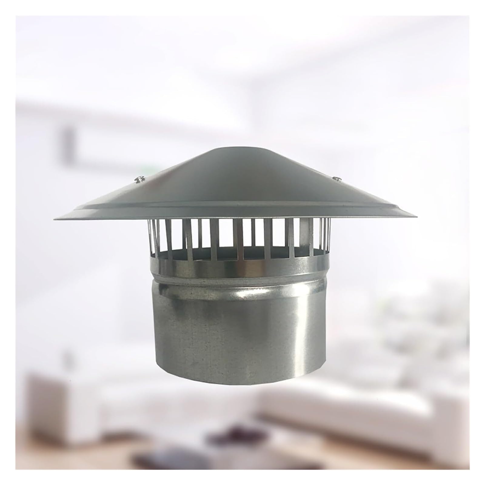 Tappo for camino in acciaio inossidabile Copertura for sfiato sul tetto, Tetto antipioggia antivento Cappa a forma di fungo Cappa da cucina Tappo for fumo for tubo di scarico(110mm)