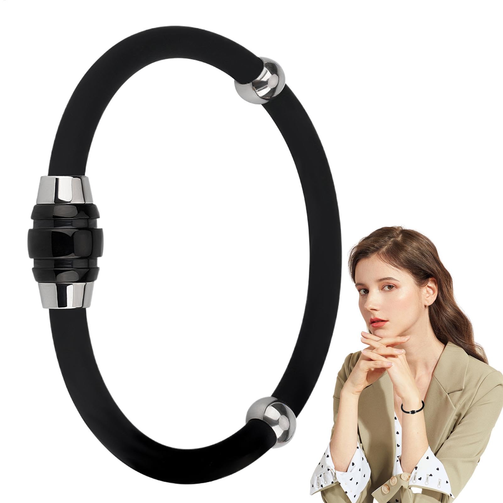 Bracciale antistatico – Braccialetto di rimozione elettrostatico, cinturino antistatico, cinturino per rimuovere elettricità statica, accessorio alla moda, cinturino sportivo in silicone impermeabile