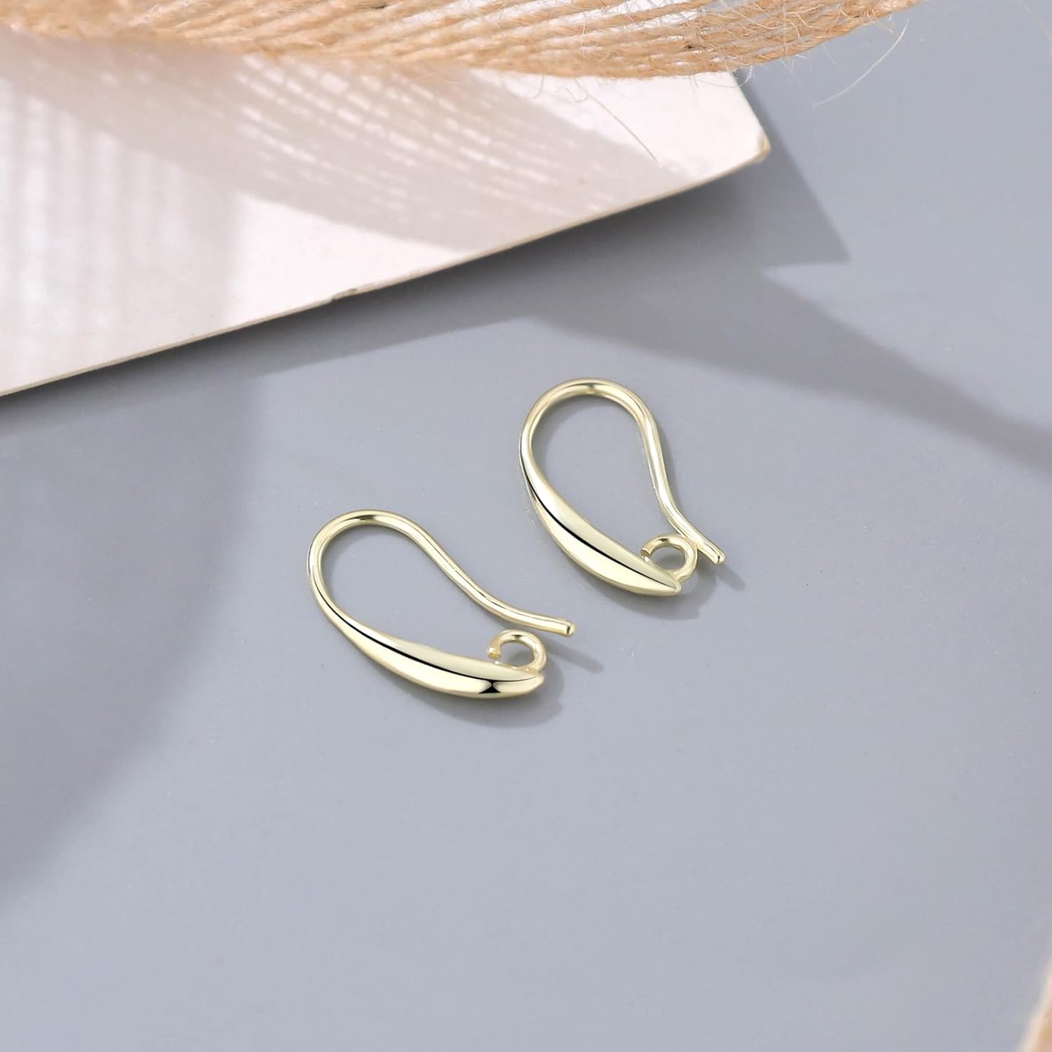 14K Gold Plated Earring Hooks, 230PCS Earring Findings for Jewelry Making Hypoallergenic Ear Wires for DIY Bulk Pack - Image 3