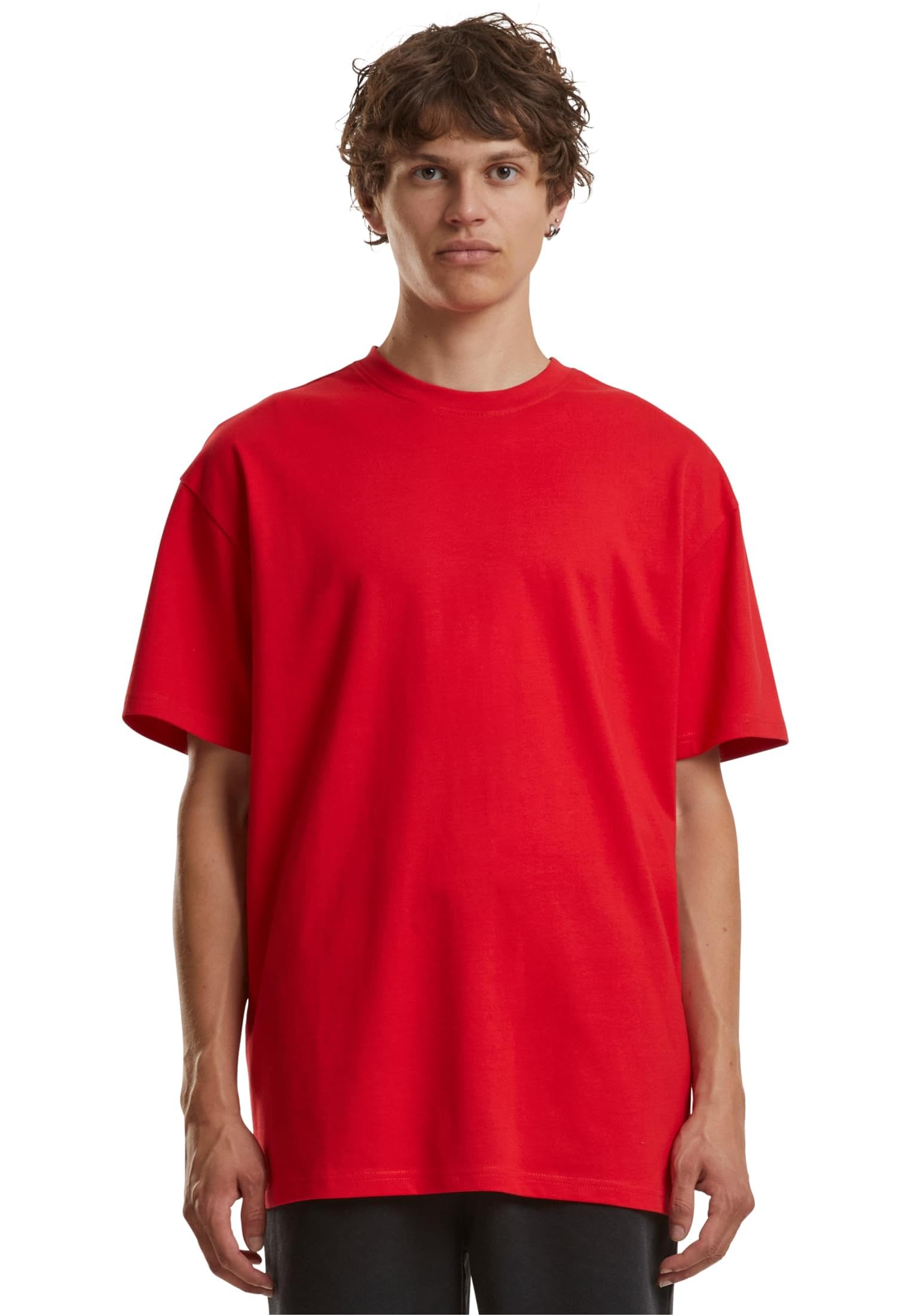 Build your Brand Mens By102-heavy Oversize Tee T-Shirt, Cityred, XXL UK