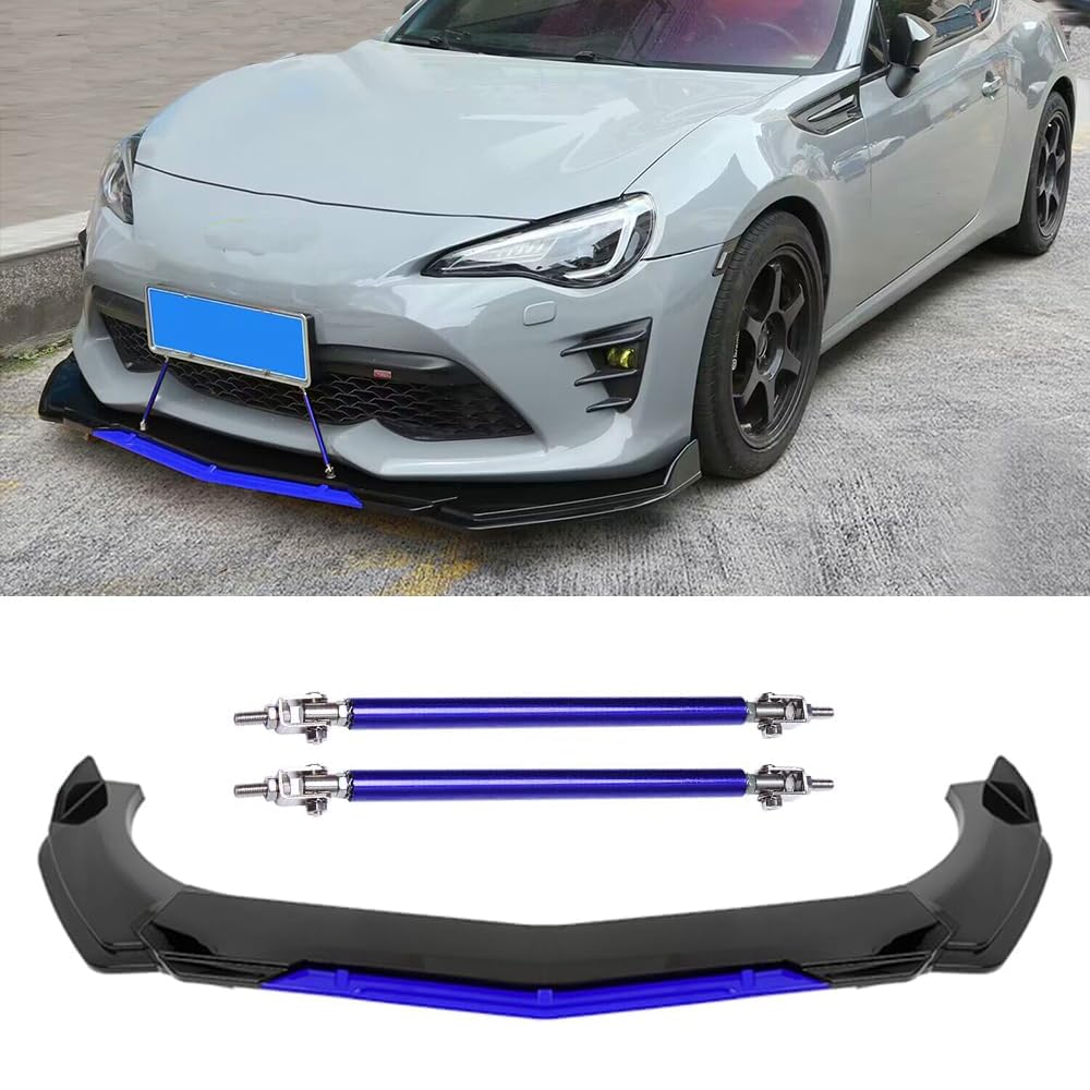 2 Piezas Adhesivo Protección 2 Spoilers Delanteros Universales Para Coche -  TPU, Adhesivo Fuerte, Negro Cubre Rayones Mejora Estabilidad, image size:1000x1000