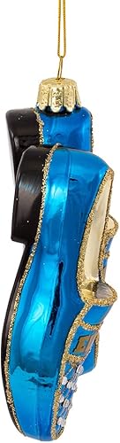 Miniatura 4 de Kurt Adler Elvis Blue Suede Shoes Adorno de cristal (5 pulgadas)