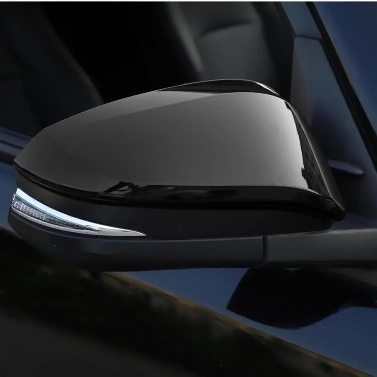 Compatible For RAV4 2014-2018 Car Replacement Rearview Side Mirror Cover Wing Cap Exterior Door Rear View Case Trim Housing Black (Color : White Left)