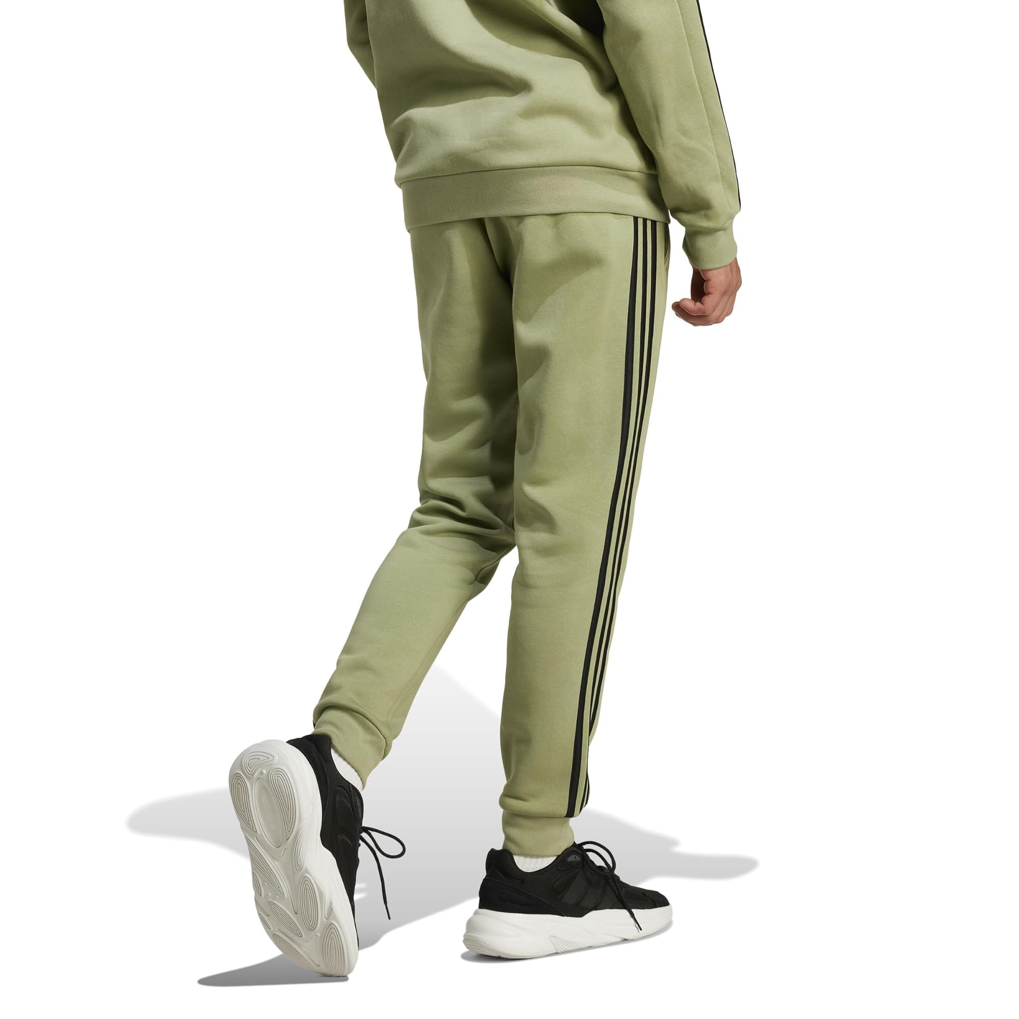 Adidas Essentials Fleece 3-Stripes Tapered Cuff Pants - Pantalones Hombre