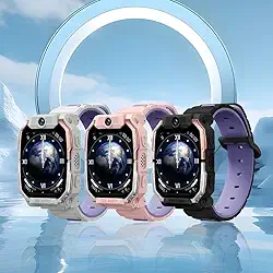 Smartwatch Infantil HW Z10, GPS, Câmera, Videochamada, SOS, Wi-Fi/Bluetooth, Tela Tátil, Retangular, Preto, Compatível com Android e iOS