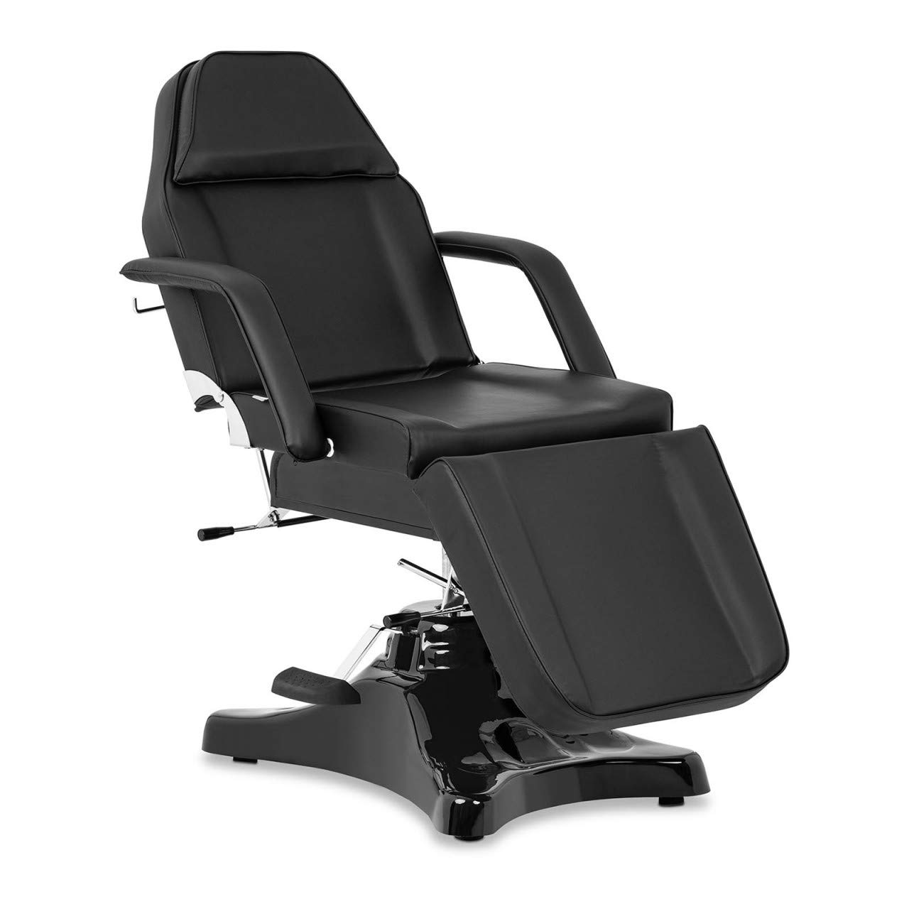 physa Ergonomic Beauty Bed Massage Table Salon Cosmetic Chair Adjustable 200kg Black PHYSA BERGAMO BLACK (Height 62-80cm, 360° Swivel, Paper Roll Holder)