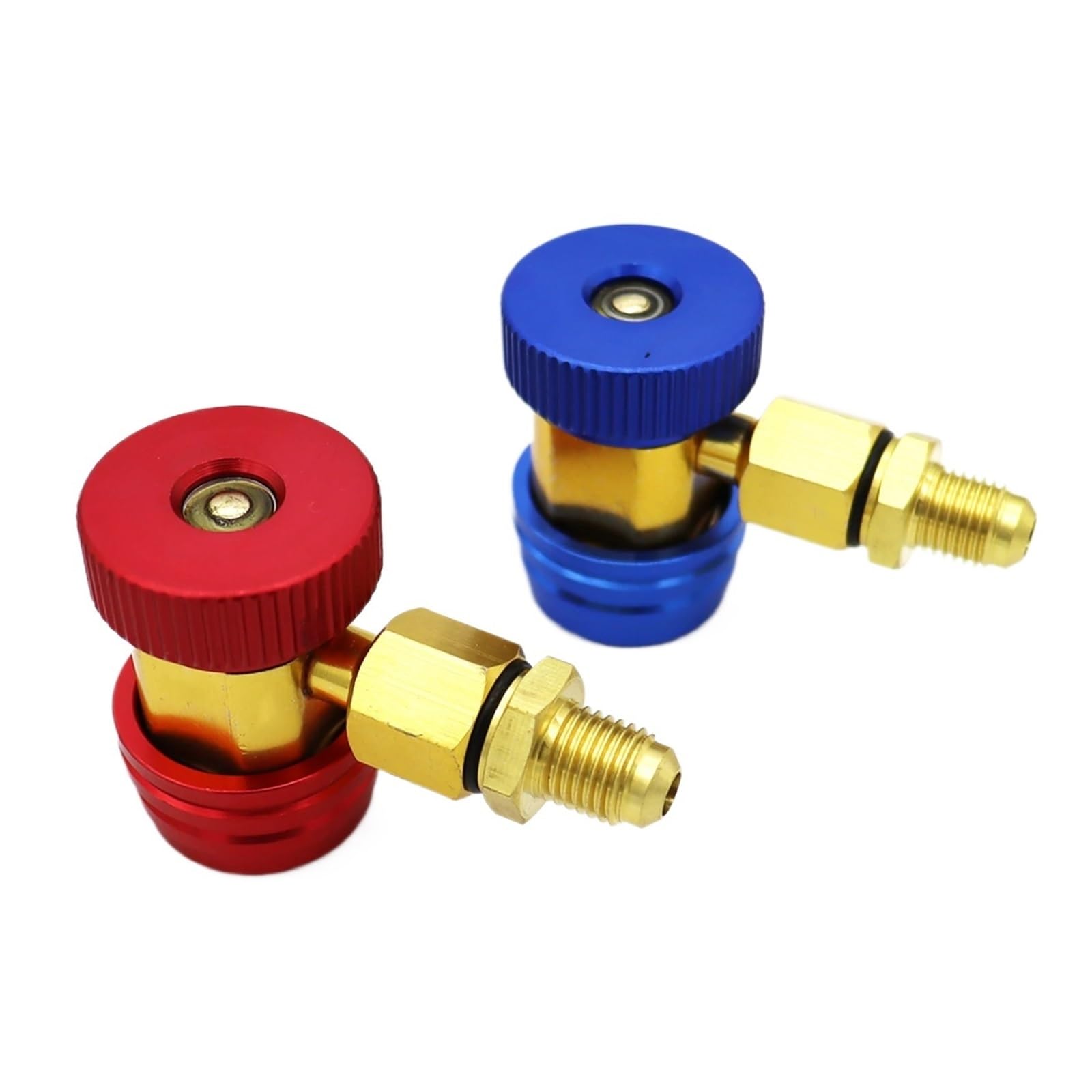 Ozdvayr R134a-New R134a Low High Auto Car Quick Coupler Connector Brass Adapters Car Air Conditioning Refrigerant Adjustable Ac Manifold Gauge(R134a-New)