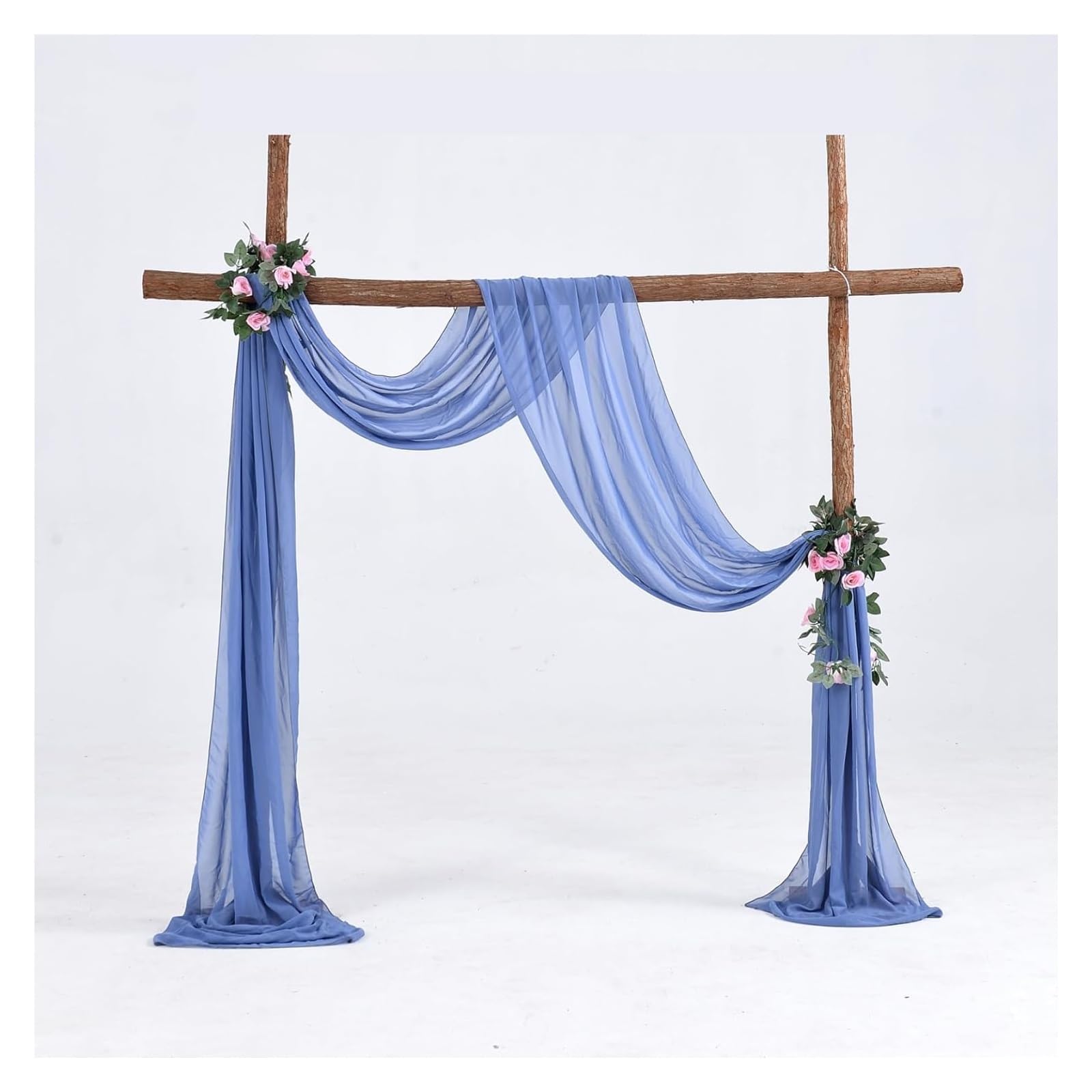 Hochzeitsdekoration, Hochzeits-Tüll-Chiffon, DIY-Hochzeitsbogen-Vorhang, Hochzeits-Tüll-Drapierungsvorhang for Hochzeitsfeier-Hintergrunddekoration(Blue)