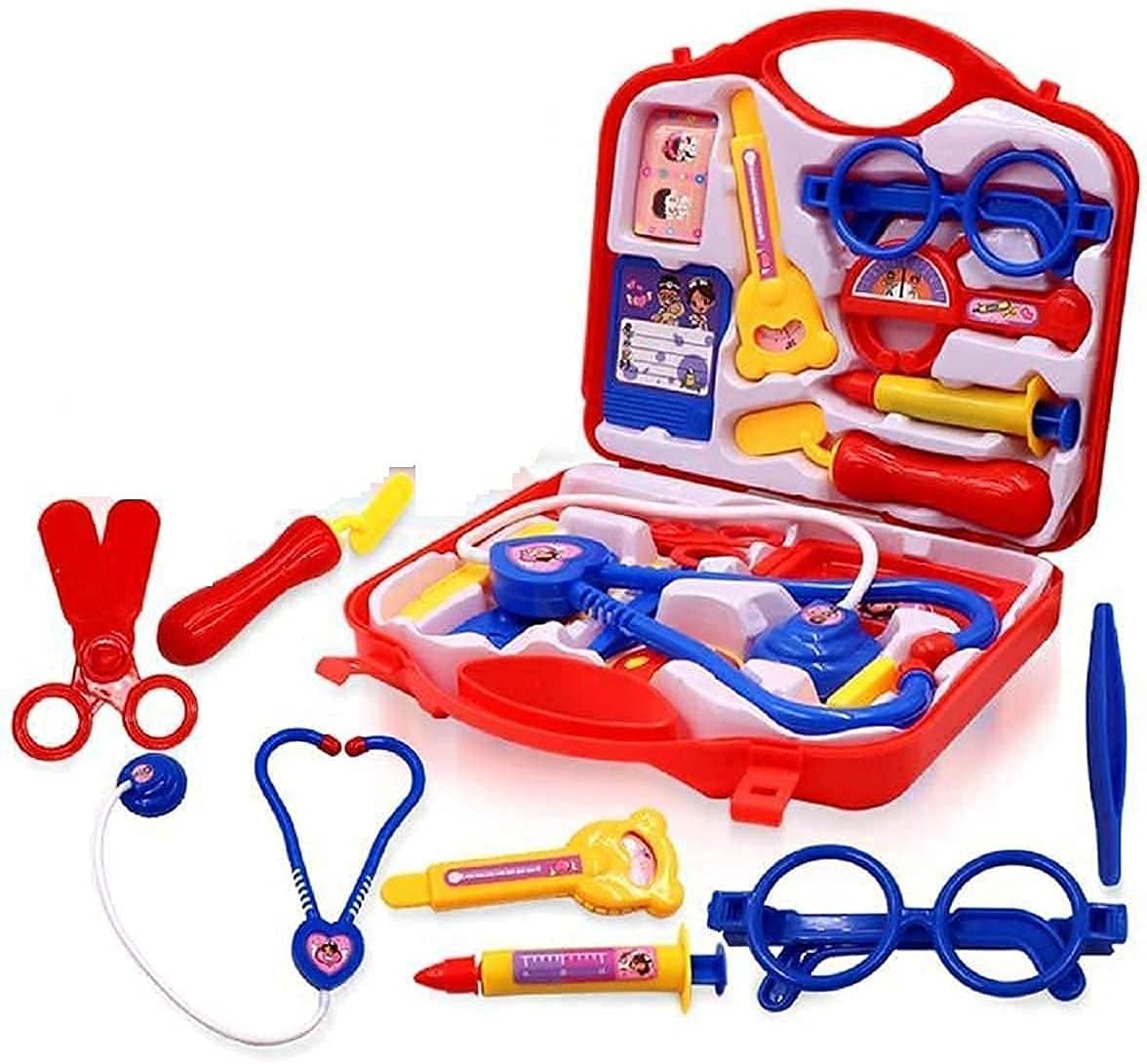 LD CREATION Doctor Play Set with Foldable Suitcase, Doctor Set Toy Game Kit, Compact Medical Accessories Toy Set Pretend Play Sets,Docter Kit Toy for Kids,Boys,Girls,Childrens Multicolor