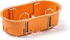FAMATEL - Flush Box for mechanisms | Double | 67x39mm | Orange