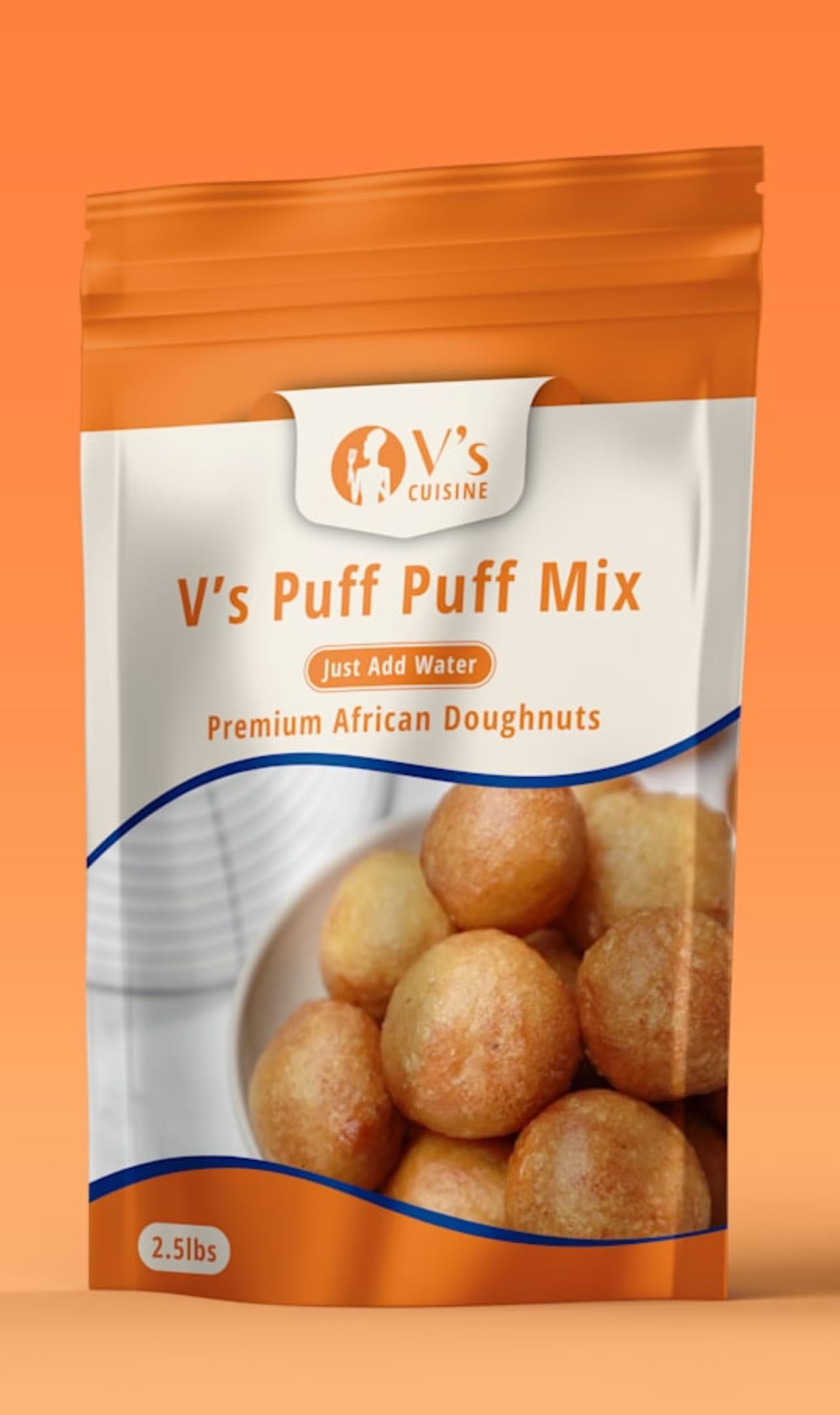 V's Puff Puff Mix - Premium African Beignets/Donut. 2.2lb. Just add water.