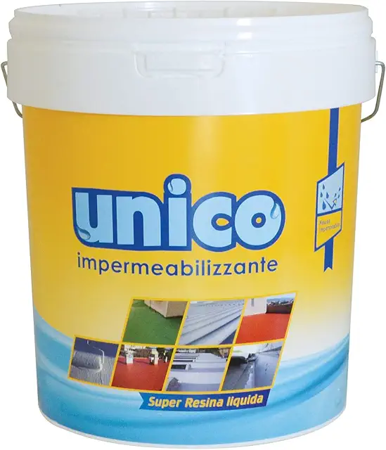 ICOBIT Unico: Super Resina Impermeabilizzante per Tetto, Bianco 5 kg