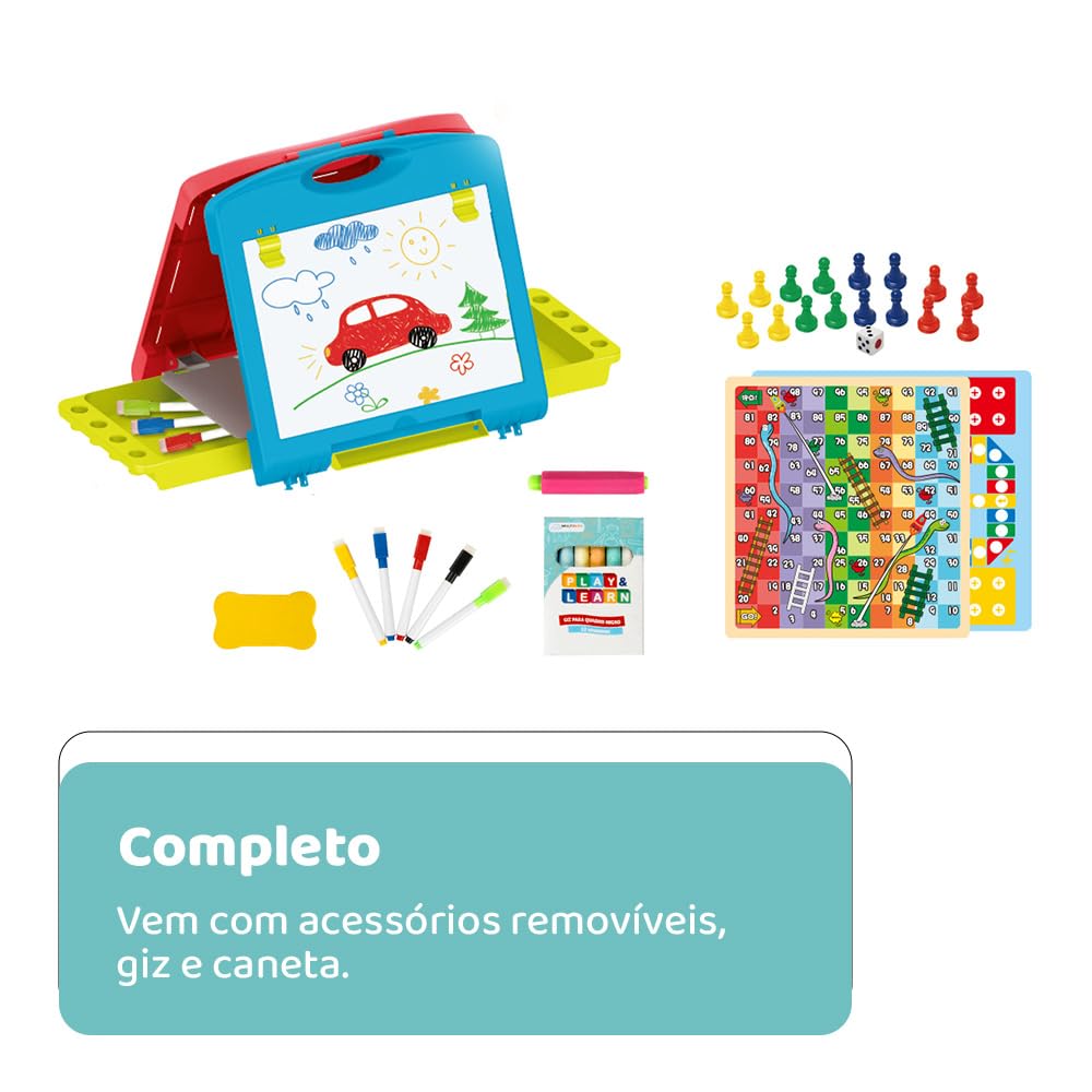 K2 Magic Luv 153cmSINANO 100cm ストックセット Lousa Magica Maleta 2 em 1 Play e Learn Multikids - BR1215