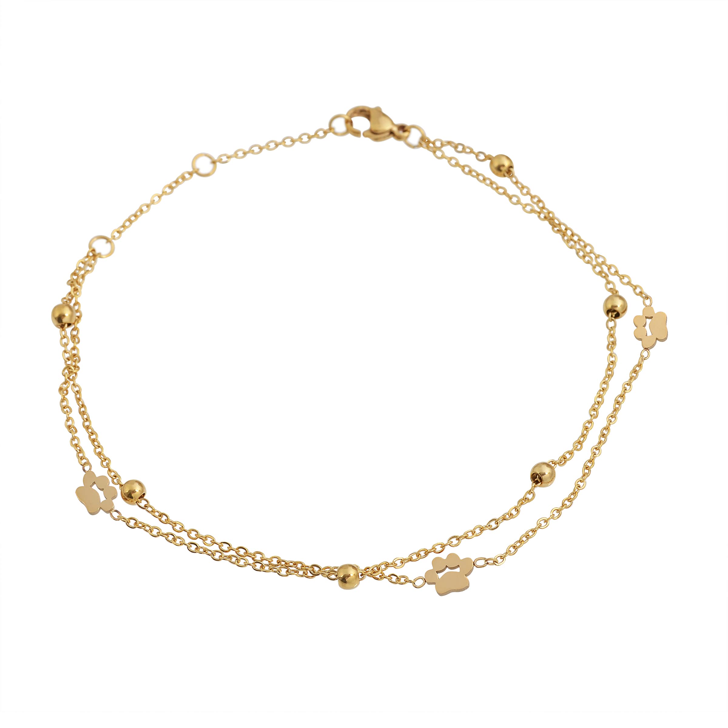 Edforce Stainless Steel Charms Anklet Foot Bracelet for Women