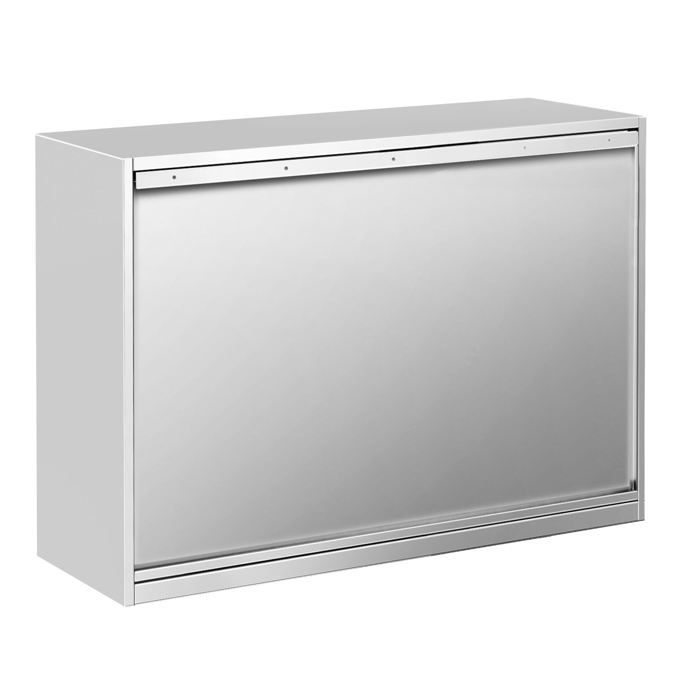 GGM Gastro Wandhängeschrank 1000x400x800mm mit Schiebetüren | Hochwertiger Edelstahl, hygienisch abgerundete Ecken, leichtgängige Schiebetüren, montagefertige Lieferung, langlebig
